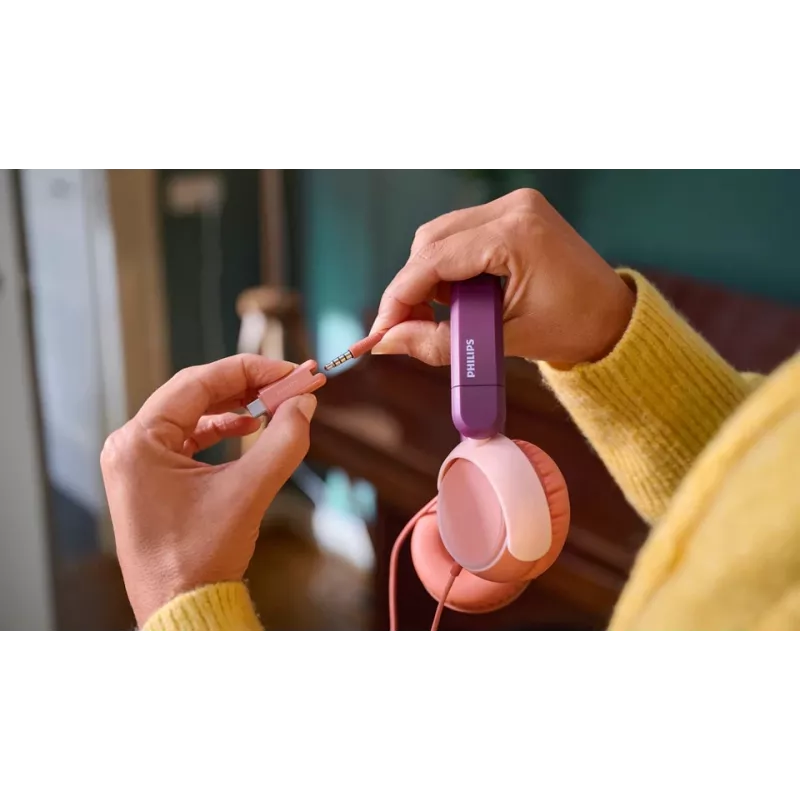 Philips 2000 series TAK2000MP/00 slúchadlá/headset káblové s hlavovým mostom hovory/hudba USB Type-C oranžová, fialová, ružová