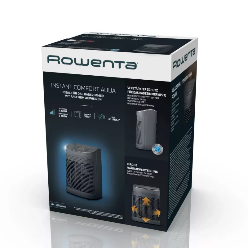 Rowenta Instant Comfort SO6511 interiérový sivý 2200 W ventilátorový elektrický ohrievač