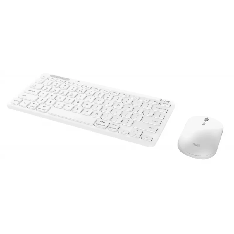 Sada klávesnice a myši TRUST Lyra Mini Wireless QWERTZ (RF + Bluetooth) biela, nemecké rozloženie