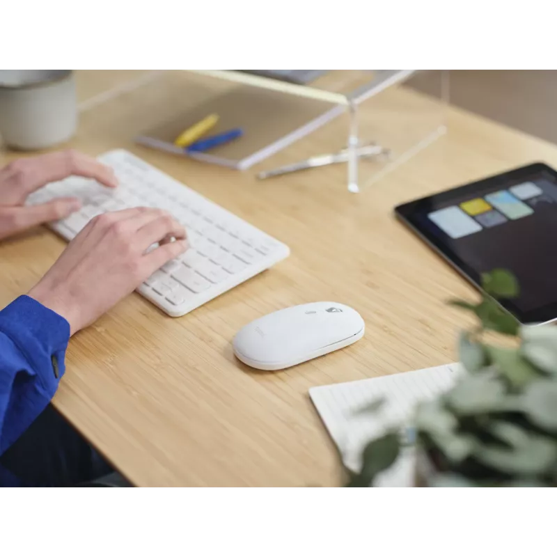 Sada klávesnice a myši TRUST Lyra Mini Wireless QWERTZ (RF + Bluetooth) biela, nemecké rozloženie