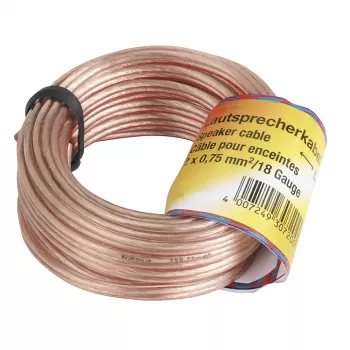 Hama 00205141 audiokábel 10 m meď, priehľadný