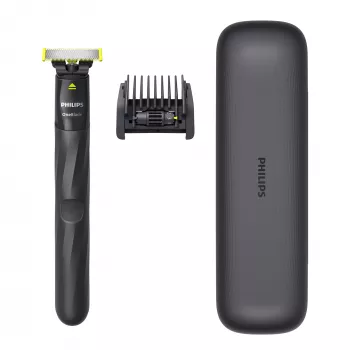 Philips Norelco OneBlade QP1424/65 fóliový holiaci strojček čierna sivá