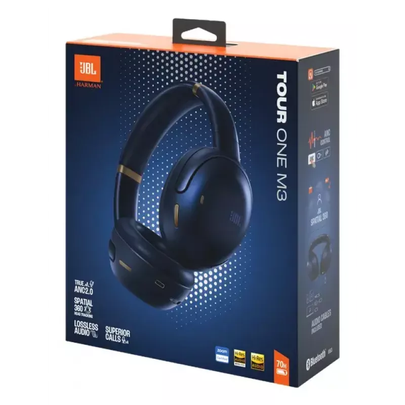 JBL Tour One M3 headset káblový & bezdrôtový cez hlavu hovory/hudba USB Type-C Bluetooth modrý