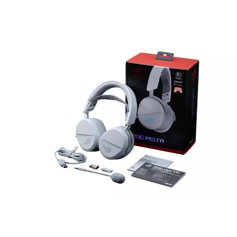 ASUS ROG Pelta headset káblový & bezdrôtový hlavový most gaming USB Type-C Bluetooth biely