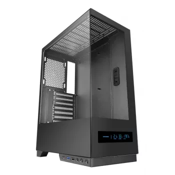 PC skriňa TACENS MARS MC-PULSAR LCD ATX Midi Tower, tvrdené sklo, predný LCD, USB-C, podporuje GPU 33,2 cm