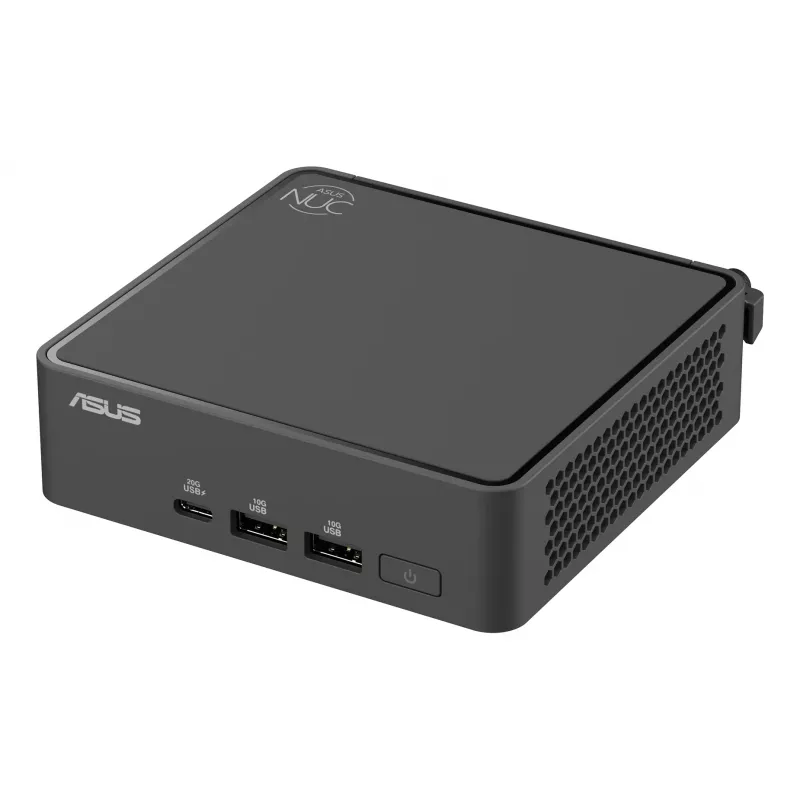 Mini PC barebone ASUS NUC 15 Pro tenký kit RNUC15CRKI300000 — Core 3 100U až do 4,7 GHz, bez RAM, Intel Graphics, Wi‑Fi 6/7, Bluetooth 5.4, 1Gb + 2.5Gb Ethernet, čierny