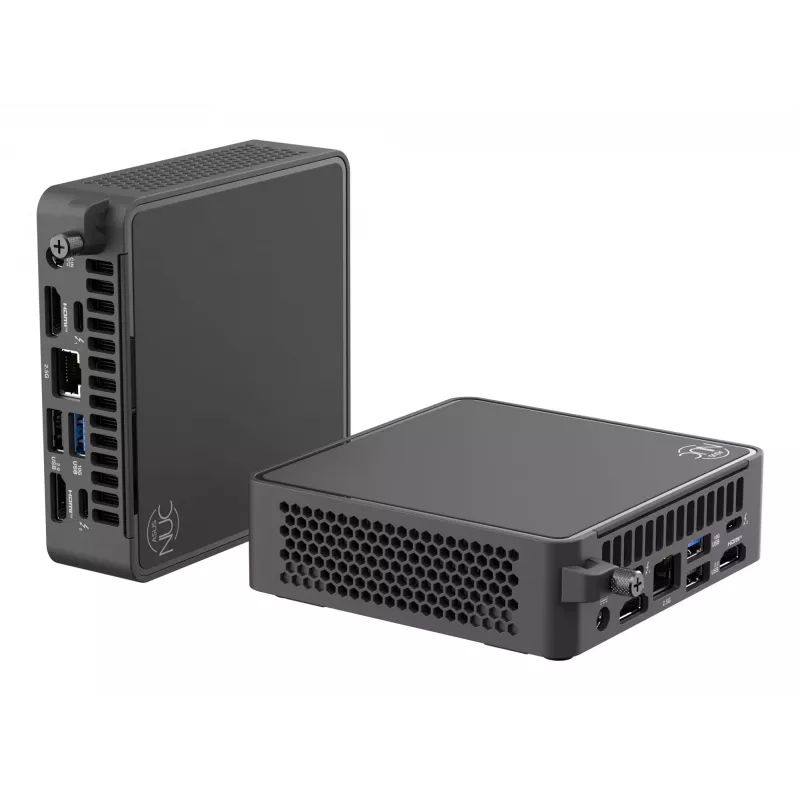 Mini PC barebone ASUS NUC 15 Pro tenký kit RNUC15CRKI300000 — Core 3 100U až do 4,7 GHz, bez RAM, Intel Graphics, Wi‑Fi 6/7, Bluetooth 5.4, 1Gb + 2.5Gb Ethernet, čierny
