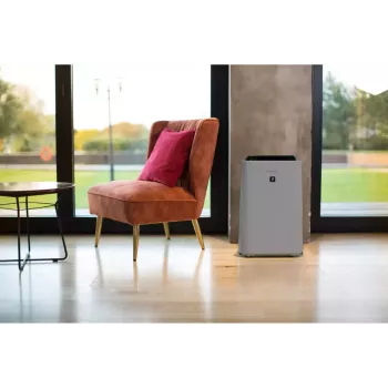 Čistička vzduchu Sharp UA-HD50E-L — pokrytie 38 m², 306 m³/h, 55 dB, 54 W, sivá, 7,9 kg