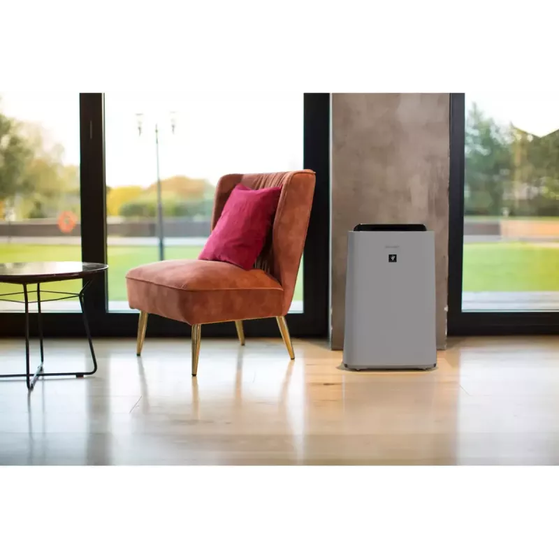 Čistička vzduchu Sharp UA-HD50E-L — pokrytie 38 m², 306 m³/h, 55 dB, 54 W, sivá, 7,9 kg