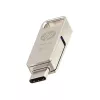 USB kľúč HP x206C 32 GB, USB Type-A/Type-C, USB 3.2 Gen 1, Swivel, strieborný