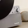 Gramofón s remienkovým pohonom Lenco LSA-071SI, plne automatický, sivý, Bluetooth, 3,5 mm, 10 W