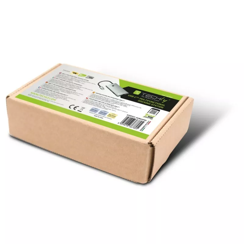 Techly IUSB32C-HUB6HPDI rozhranie hub USB 3.2 Gen 1 (3.1 Gen 1) Type-C 5000 Mbit/s hliník