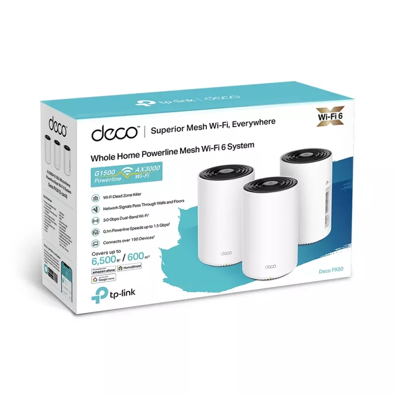 TP-Link AX3000 + G1500 Whole Home Powerline Mesh Wi-Fi 6 systém