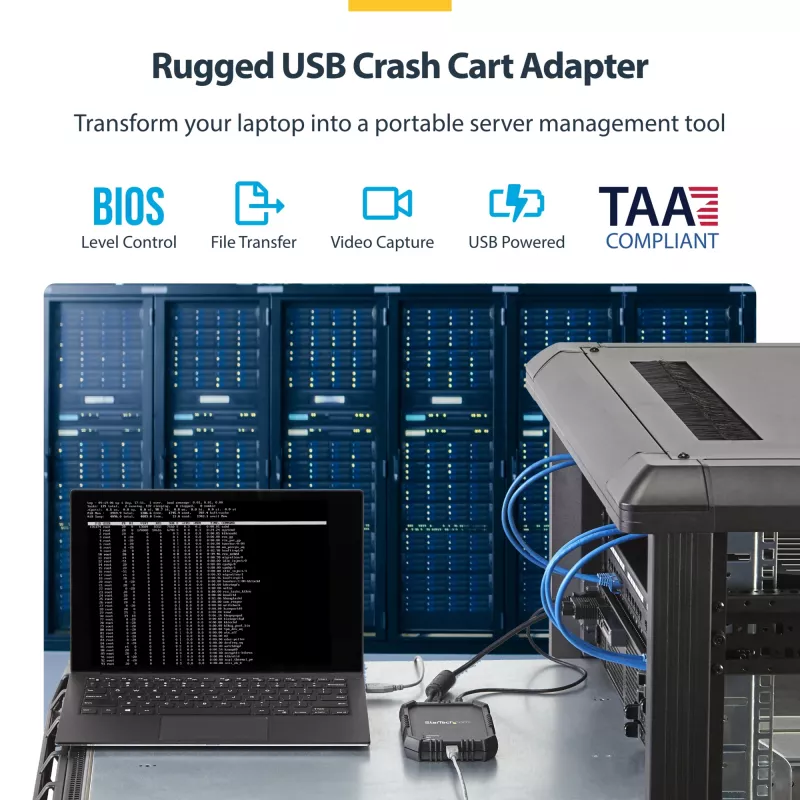 StarTech.com KVM konzola notebook-server s robustným puzdrom