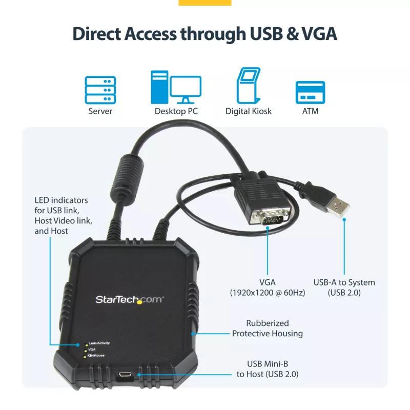 StarTech.com KVM konzola notebook-server s robustným puzdrom