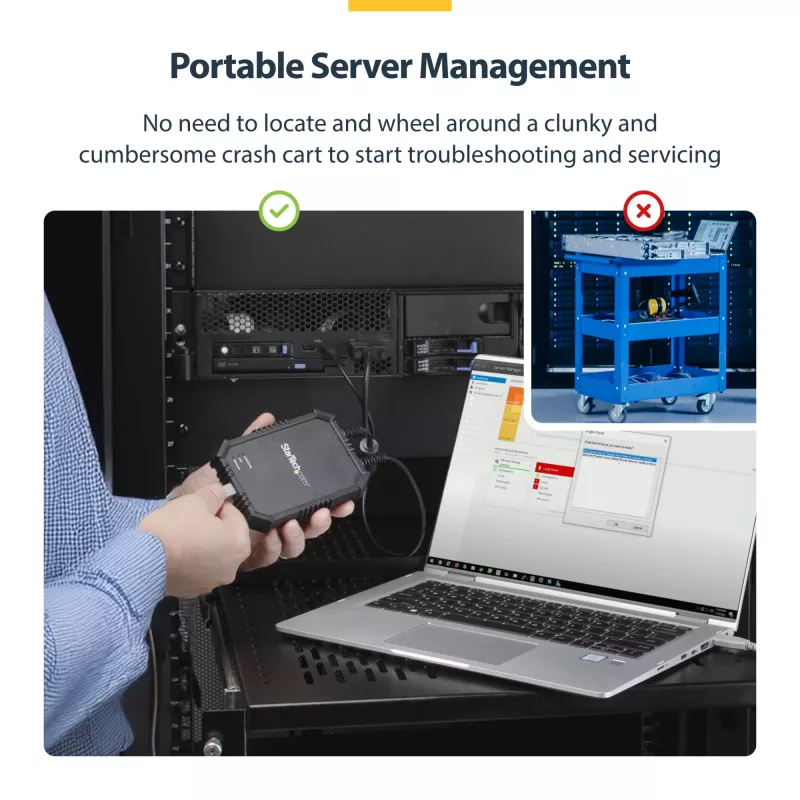 StarTech.com KVM konzola notebook-server s robustným puzdrom