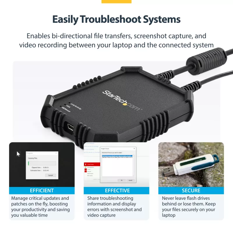 StarTech.com KVM konzola notebook-server s robustným puzdrom