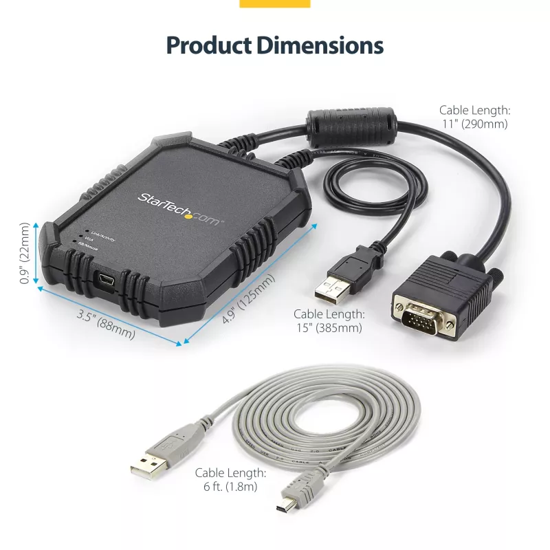 StarTech.com KVM konzola notebook-server s robustným puzdrom