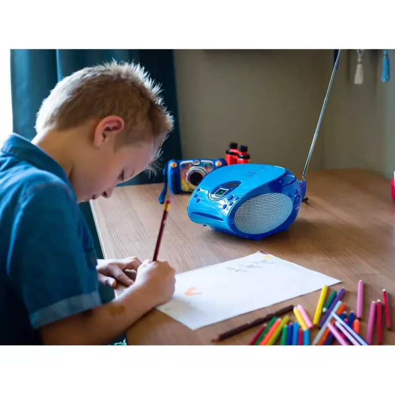 Prenosné rádio Lenco SCD-24BU Kids FM 4W 60dB