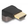 DeLOCK HDMI adaptér konektor samec na konektor samica 90° nahor zahnutý 8K 60 Hz sivý kov
