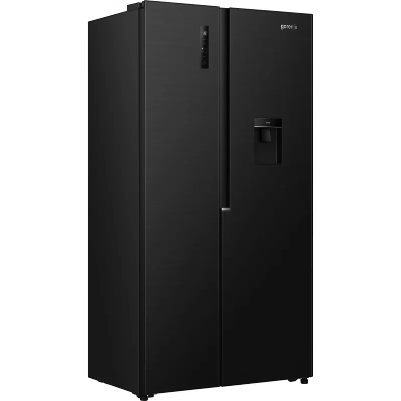 Gorenje Side-by-Side chladnička NRS917E41BXWD, voľne stojaca, American Door, čierna, 2 dvere, Touch, LED