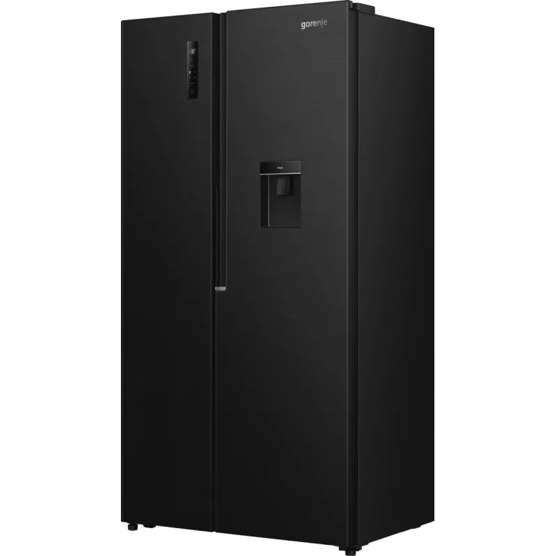 Gorenje Side-by-Side chladnička NRS917E41BXWD, voľne stojaca, American Door, čierna, 2 dvere, Touch, LED