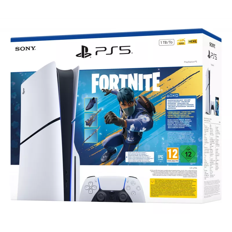Sony PlayStation 5 - Fortnite Flowering Chaos Bundle 1 TB Wi-Fi čierna, biela