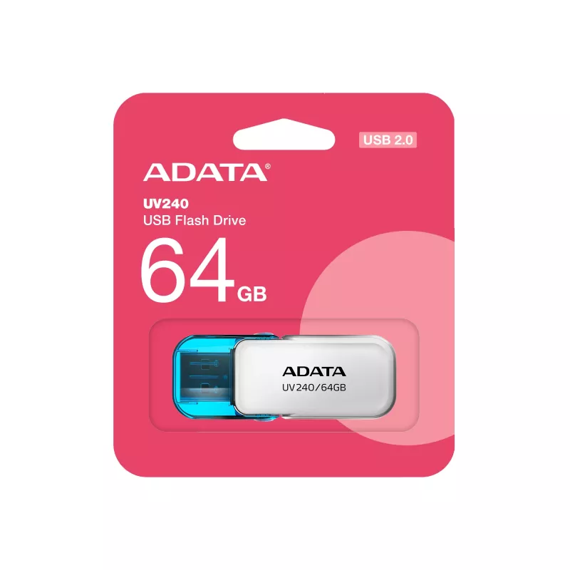 ADATA UV240 USB kľúč 64 GB USB Type-A 2.0 modrý, biely