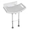 Nástenná sklápacia sprchová stolička ActionMed KP600AM — biela, ergonomické sedenie, nastaviteľné protišmykové nožičky, 3 kg