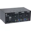 InLine KVM desktop prepínač, 2-port, dual-monitor, DP+HDMI, 4K, USB 3.0, audio