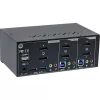 InLine KVM desktop prepínač, 2-port, dual-monitor DP 1.2, 4K, USB 3.0, audio