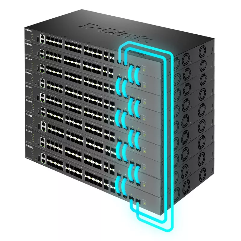 D-Link Layer 3 Stackable 10 Gigabit Managed Switches, Managed, L3, plný duplex, montáž do racku
