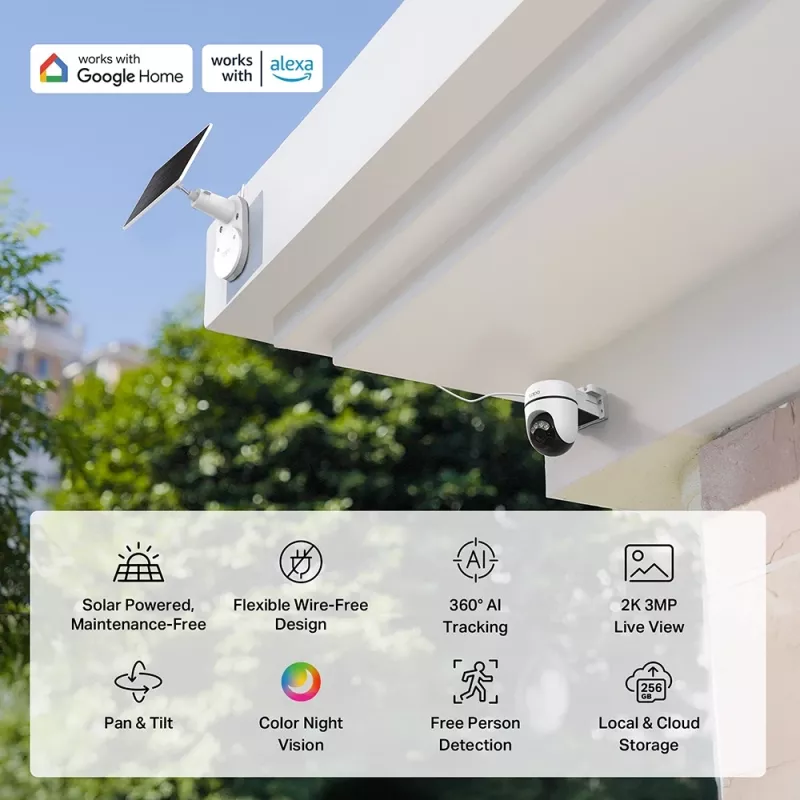 TP-Link Tapo solárna pan/tilt bezpečnostná kamera súprava