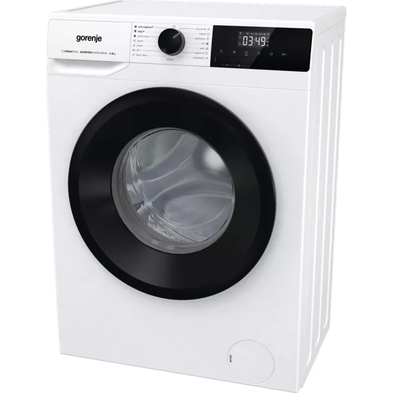Gorenje práčka WNHPI94A1PS BK070, plnenie spredu, 9 kg, B, 75 dB, 1400 ot/min, A