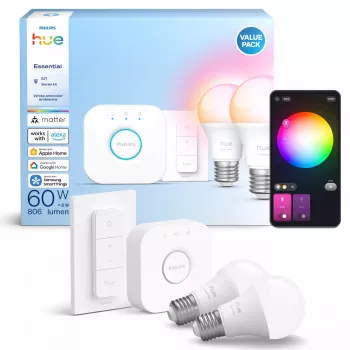 Smart LED žiarovka Philips Hue White and Colour Ambience E27 Bluetooth 8 W, 111 mm, 6 cm Ø (balenie 2 ks)