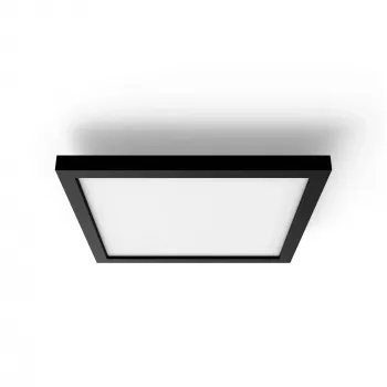 Philips Aurelle Square Panel, Smart stropné svietidlo, Bluetooth/Zigbee, čierna, LED, hliník, variabilné