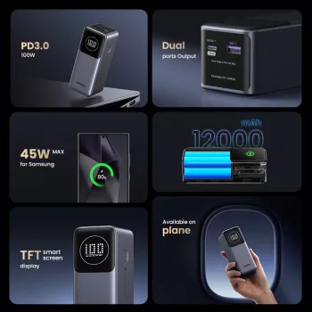 Prenosná powerbanka Ugreen 12000mAh 100W rýchle nabíjanie