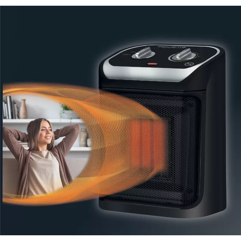 Rowenta Mini Excel SO9261 interiérový čierny 1800 W ventilátor elektrické teplovzdušné kúrenie