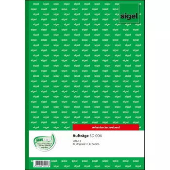 Obchodný formulár Sigel SD006 zelený A4 80 listov