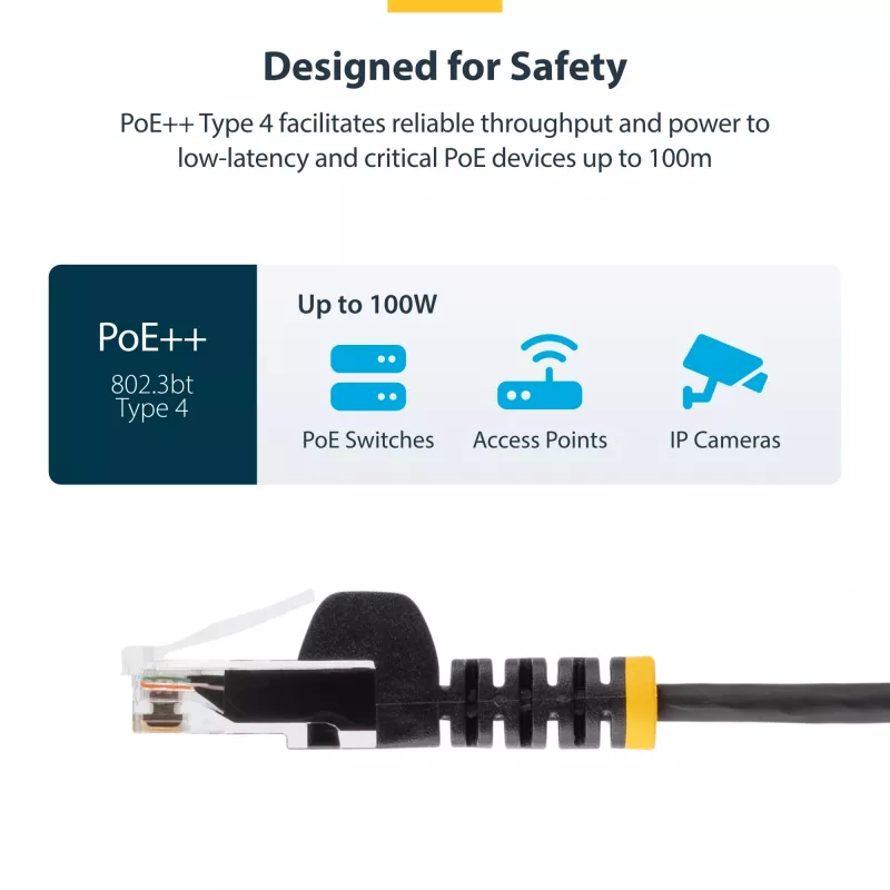 StarTech.com 0,5 m CAT6 kábel – štíhly – Snagless RJ45 konektor samec – sivý