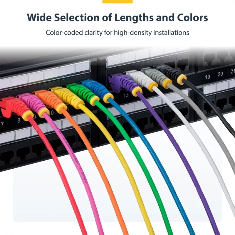 StarTech.com 0,5 m CAT6 kábel – štíhly – Snagless RJ45 konektor samec – sivý