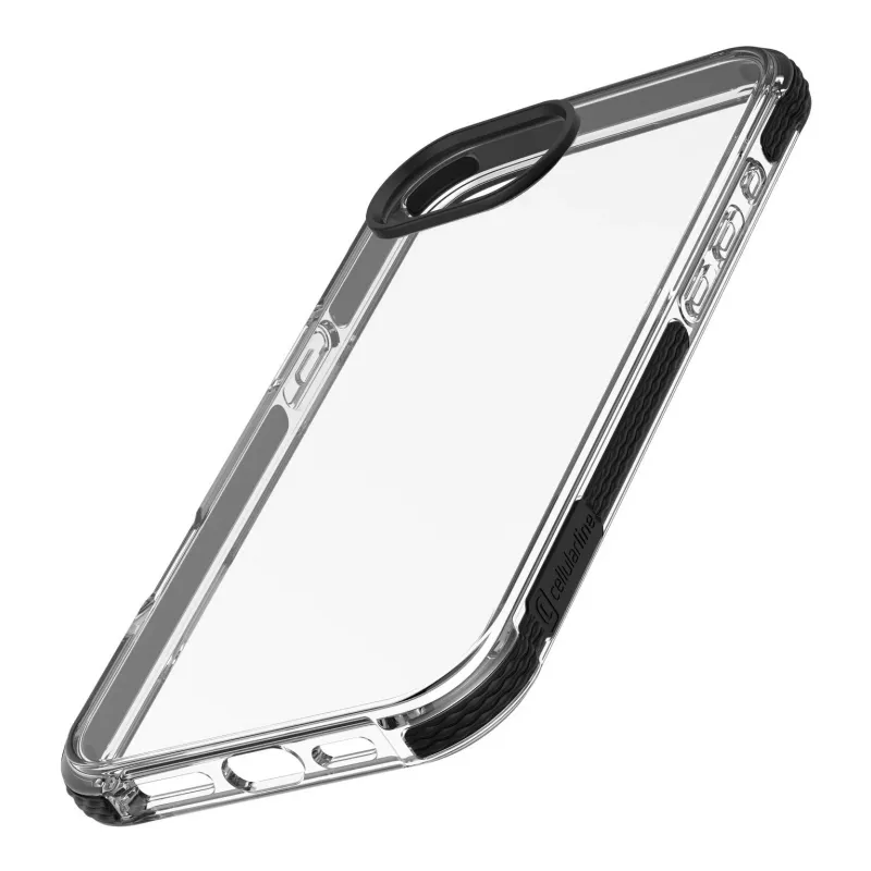 Cellularline Tetra Force Strong Guard – iPhone 16e ultra elastické, nárazuvzdorné ochranné puzdro s integrovanou antibakteriálnou Microban® technológiou