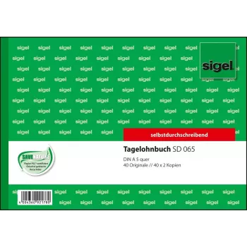 Obchodný formulár Sigel SD065 zelený A5 q 120 listov