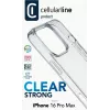 Cellularline Clear Protect – tvrdé puzdro pre iPhone 16 Pro Max s gumenými okrajmi