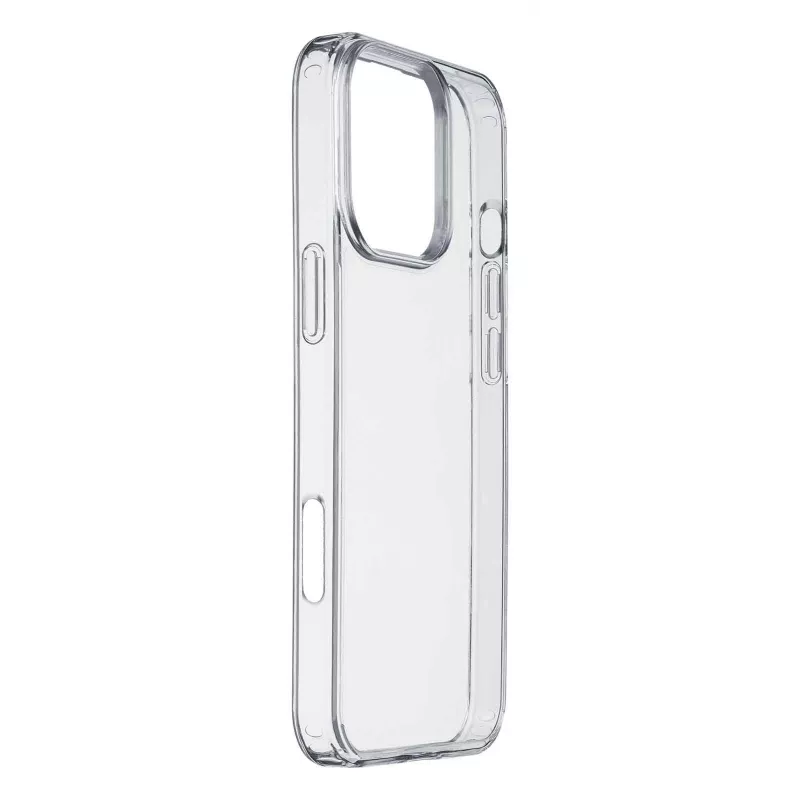 Cellularline Clear Protect – tvrdé puzdro pre iPhone 16 Pro Max s gumenými okrajmi