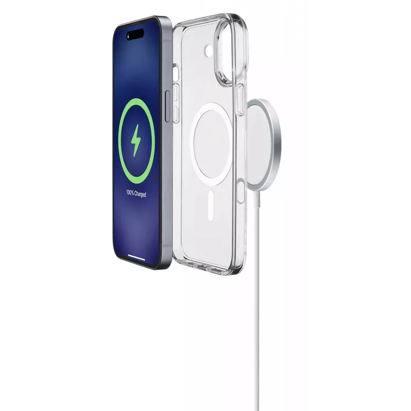 Cellularline Gloss Mag – iPhone 16 magnetické puzdro na nabíjanie a upevnenie na MagSafe nabíjačke