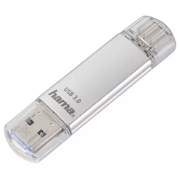 Hama C-Laeta USB kľúč 128 GB USB Type-A / USB Type-C 3.2 Gen 1 (3.1 Gen 1) strieborný