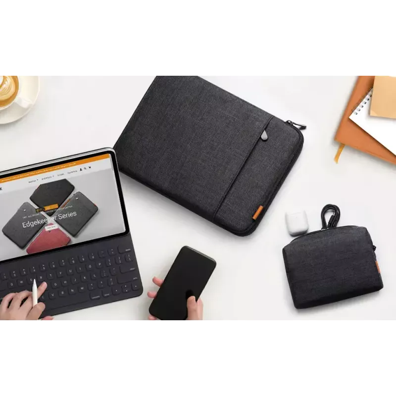 Inateck LB01006/S1 taška na notebook s puzdrom na príslušenstvo, 14 palcov, čierna/sivá