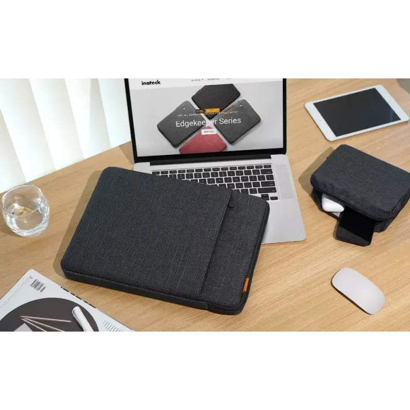 Inateck LB01006/S1 taška na notebook s puzdrom na príslušenstvo, 13,3 palca, sivá
