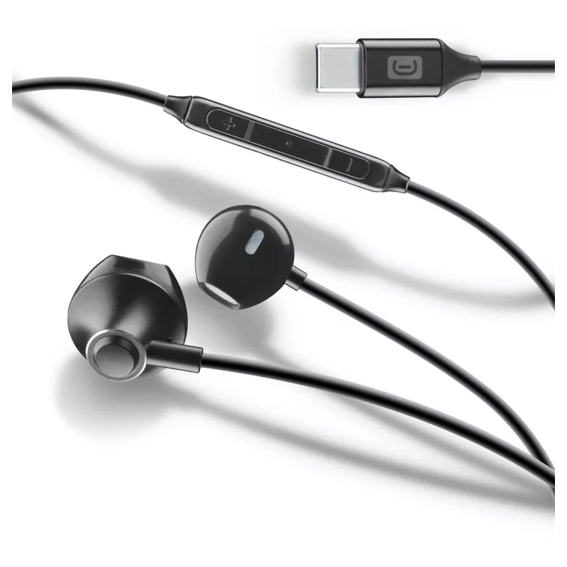 Cellularline ORBIT stereo slúchadlá do uší s mikrofónom a diaľkovým ovládaním